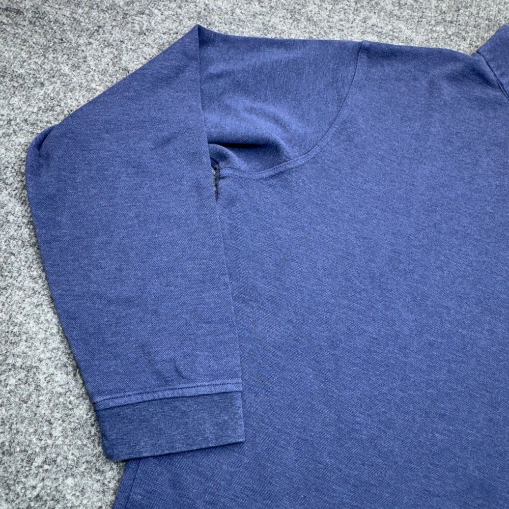 Peter Millar Sweatshirt Mens XXL Blue Cotton Modal Blend Quarter Zip Pullover - Picture 6 of 12
